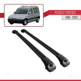 Barres De Toit - Ace-1 - Peugeot Partner 1996-2003 - Aluminium - Noir - Charge Utile 300 Kg