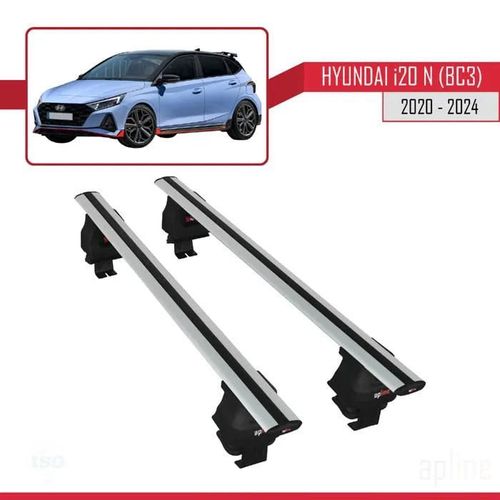 Barres De Toit - Ace-4 - Hyundai I20 N 2020-2023 - Aluminium - Gris - Charge Utile 300 Kg