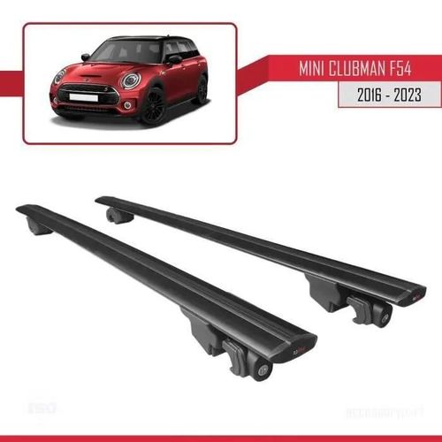 Compatible Avec Mini Clubman 2016-2023 Hook Barres De Toit Railing Porte-Bagages De Voiture Avec Verrouillable Alu Noir