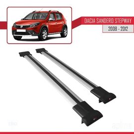 Barres De Toit - Apline - Dacia Sandero Stepway - Modèle Fly - Aluminium - Gris