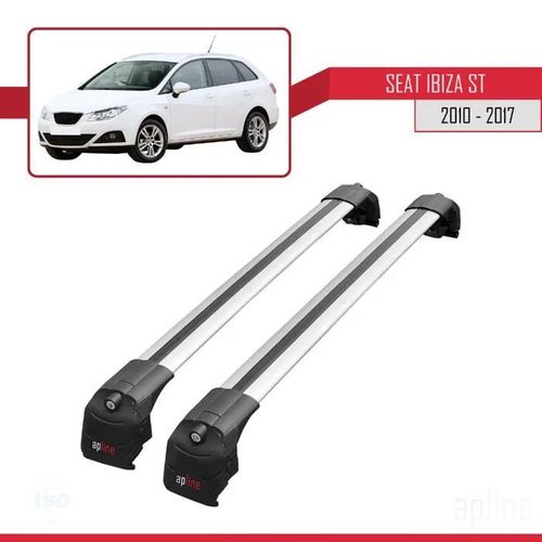 Barres De Toit - Ace-2 - Compatible Seat Ibiza St 2010-2017 - Aluminium - Gris - Charge 300 Kg