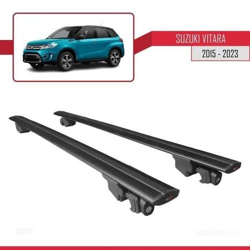 Compatible Avec Suzuki Vitara 5d 2015-2023 Hook Barres De Toit Railing Porte-Bagages De Voiture Avec Verrouillable Alu Noir