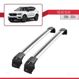 Barres De Toit - Ace-2 - Volvo Xc40 2018-2024 - Aluminium - Gris - Charge Utile 300 Kg