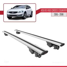 Pour Volvo V60 Cross Country 2015-2018 Hook Barres De Toit Railing Porte-Bagages De Voiture Avec Verrouillable Alu Gris