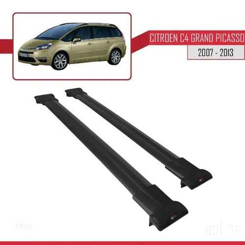 Barres De Toit - Fly - Citroen C4 Grand Picasso - Aluminium - Noir - Charge Utile 300 Kg