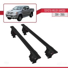Compatible Avec Toyota Hilux (An30) 2011-2015 Barres De Toit Ace-4 Railing Porte-Bagages De Voiture Noir