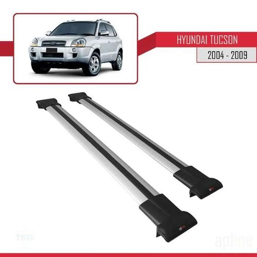 Pour Hyundai Tucson 2004-2009 Barres De Toit Railing Porte-Bagages De Voiture Fly Modèle Gris 899
