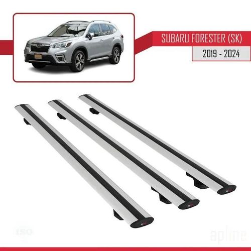 Compatible Avec Subaru Forester (Sk) 2019 Barres De Toit Basic Modèle Railing Porte-Bagages De Voiture 3 Barres Gris