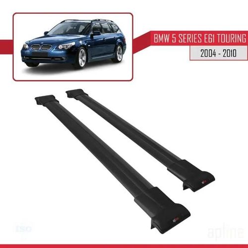 Barres De Toit - Fly - Bmw 5 Séries (E61) - Modèle Noir - Aluminium - Charge 300 Kg