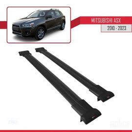 Barres De Toit - Mitsubishi - Fly Modèle - Noir - Aluminium - Charge Utile 300 Kg