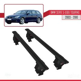 Barres De Toit - Ace-4 - Compatible Bmw Serie 5 (E61) - Aluminium - Noir - Charge 300 Kg