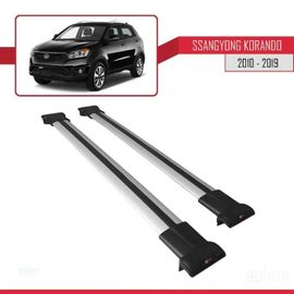 Barres De Toit - Ssangyong - Korando (C) 2010-2019 - Modèle Fly - Aluminium - Gris