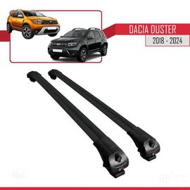 Pour Dacia Duster 2018-2023 Barres De Toit Ace-1 Railing Porte-Bagages De Voiture Noir