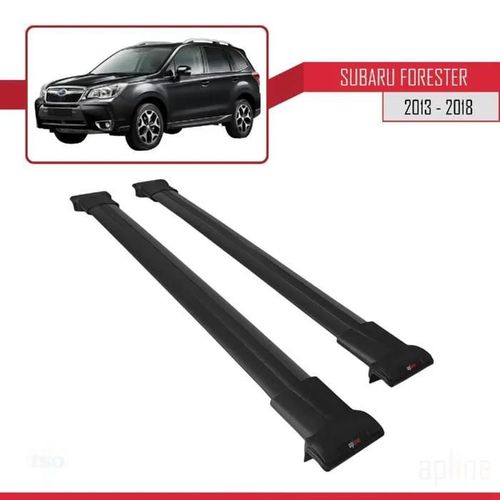 Barres De Toit - Fly - Subaru Forester 2013-2018 - Aluminium - Noir - Charge Utile 300 Kg