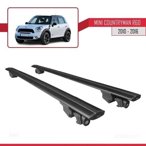 Compatible Avec Mini Countryman R60 2010-2016 Hook Barres De Toit Railing Porte-Bagages De Voiture Avec Verrouillable Alu Noir