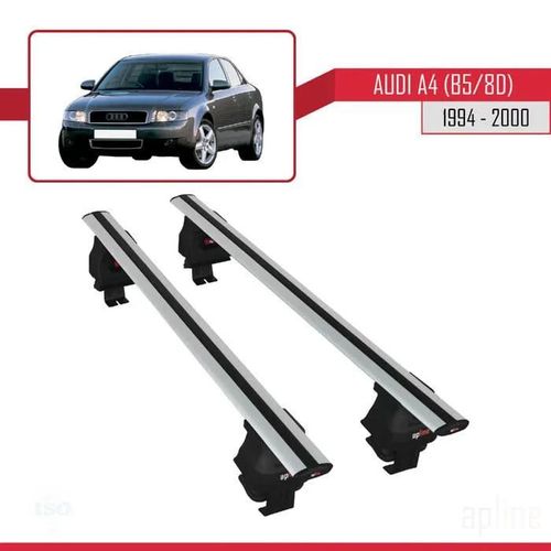 Barres De Toit - Ace-4 - Audi A4 (B5-8d) 1994-2000 - Aluminium - Gris - Charge Utile 300 Kg