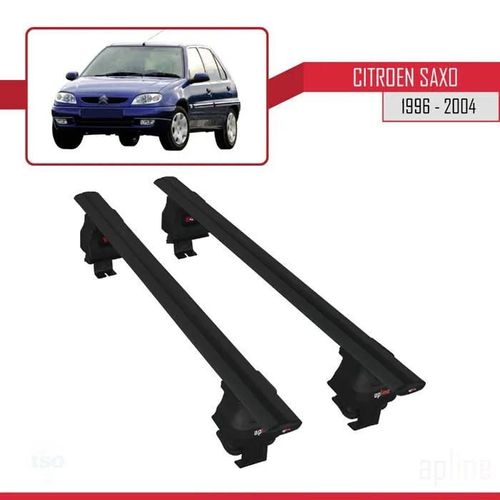 Barres De Toit - Ace-4 - Citroen Saxo 1996-2004 - Aluminium - Noir - Charge Utile 300 Kg