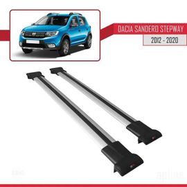Apline Pour Dacia Sandero Stepway 2012-2020 Barres De Toit Railing Porte-Bagages De Voiture Fly Modèle Gris A