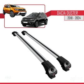Compatible Avec Dacia Duster 2018-2023 Barres De Toit Ace-1 Railing Porte-Bagages De Voiture Gris
