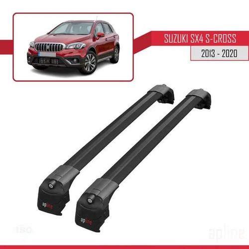 Barres De Toit - Ace-2 - Suzuki Sx4 S-Cross - Aluminium - Noir - Charge Utile 300 Kg