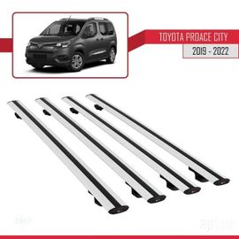 Barres De Toit - Toyota - Proace City - Basic Modèle - Aluminium - 4 Pièces - Gris