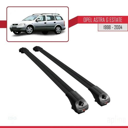 Barres De Toit - Ace-1 - Opel Astra (G) Sw 1998-2004 - Aluminium - Noir - Charge Utile 300 Kg