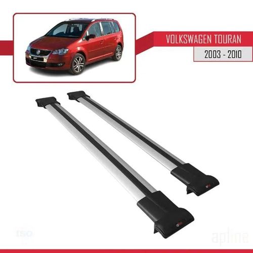 Pour Volkswagen Touran 2003-2010 Barres De Toit Railing Porte-Bagages De Voiture Fly Modèle Gris 237