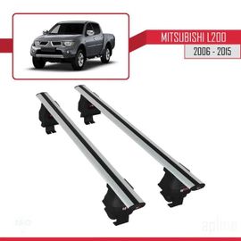 Barres De Toit - Ace-4 - Mitsubishi L200 Triton Iv 2006-2015 - Aluminium - Gris - Charge 300 Kg