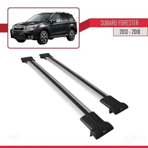 Barres De Toit - Fly - Subaru Forester 2013-2018 - Gris - Aluminium - Charge Utile 300 Kg