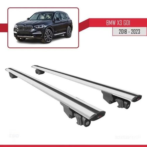 Pour Bmw X3 G01 2018-2023 Hook Barres De Toit Railing Porte-Bagages De Voiture Avec Verrouillable Alu Gris