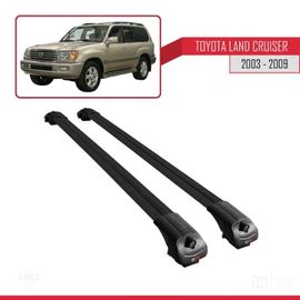 Barres De Toit - Ace-1 - Toyota Land Cruiser 2003-2009 - Aluminium - Noir - Charge Utile 300 Kg