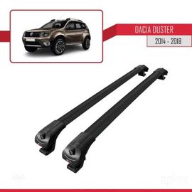 Barres De Toit - Ace-1 - Dacia Duster 2014-2018 - Aluminium - Noir - Charge Utile 300 Kg