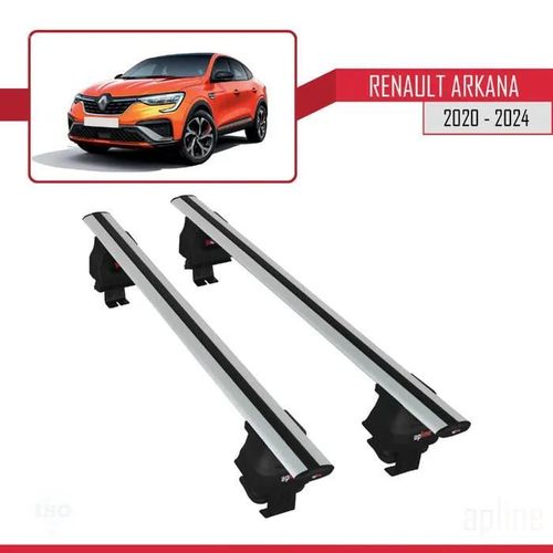 Barres De Toit - Ace-4 - Renault Arkana 2020-2023 - Aluminium - Gris - Charge Utile 300 Kg