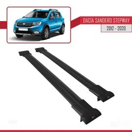 Barres De Toit - Apline - Dacia Sandero Stepway - Modèle Fly - Aluminium - Noir