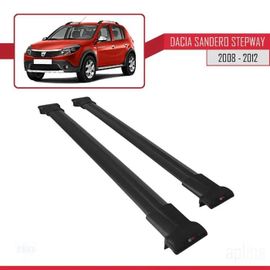 Barres De Toit - Apline - Dacia Sandero Stepway - Modèle Fly - Aluminium - Noir