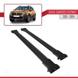 Barres De Toit - Apline - Dacia Sandero Stepway 2021 - Modèle Fly - Aluminium - Noir