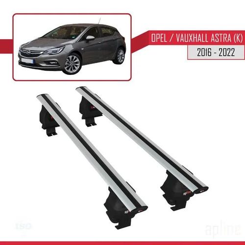 Compatible Avec Opel - Vauxhall Astra (K) 2016-2022 Barres De Toit Ace-4 Railing Porte-Bagages De Voiture Gris