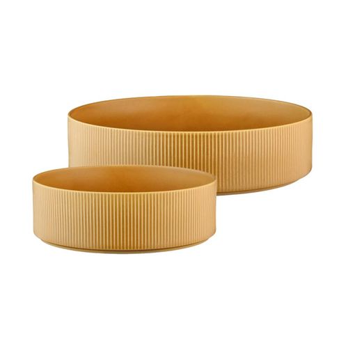 Saladier Scandi Ø21,5cm Et Ø27,5cm - 2 Pièces - Ocre