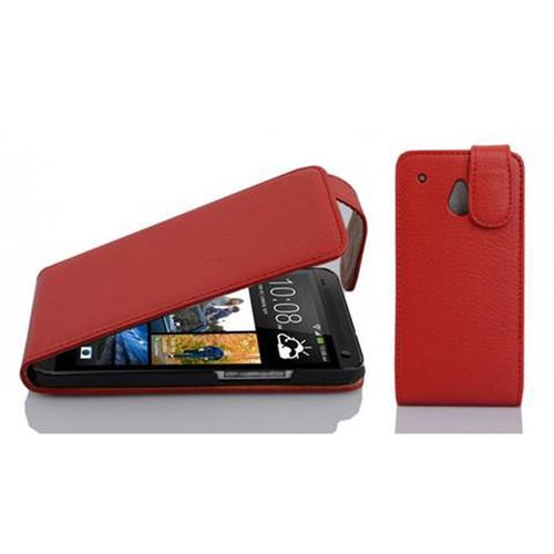 Cadorabo Housse Compatible Avec Htc One M4 Mini En Rouge Cerise - Étui De Protection Au Design Flip En Similicuir Structuré