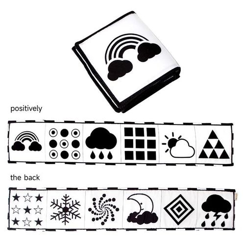 Livre De Nettoyage Mentaires Oriel Montessori Cpull Pour Bébé, Jouets Pour Nouveau-Nés, Noir Et Blanc, Grands Abonnés, 0-12 Mois-Star