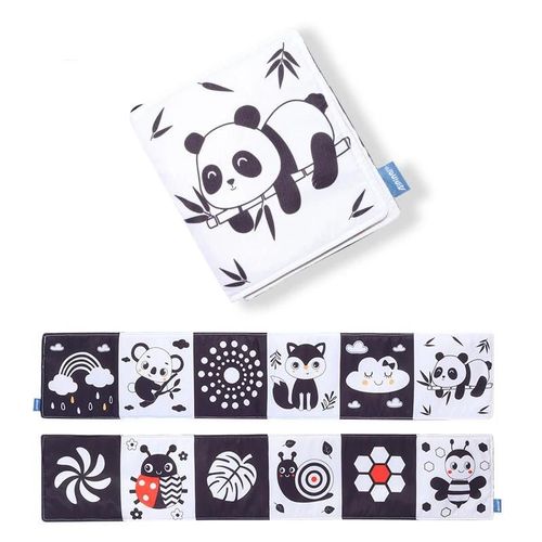 Livre De Nettoyage Mentaires Oriel Montessori Cpull Pour Bébé, Jouets Pour Nouveau-Nés, Noir Et Blanc, Grands Abonnés, 0-12 Mois-Panda