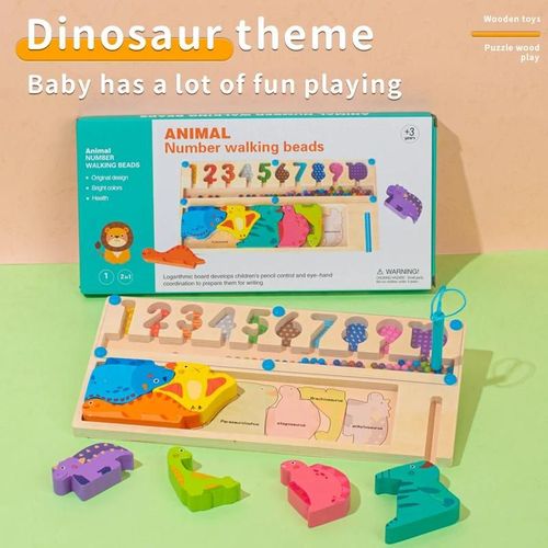 Labyrinthe De Lettres De L'alphabet Magnétique Pour Les Tout-Petits, Puzzle Montessori, Jouets De Motricité, Tableau D'apprentissage En Bois, Activités Mentaires Orielles-Blank-F