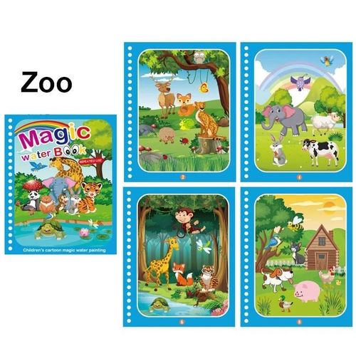 Livre De Coloriage À L'eau Réutilisable Pour Enfants, Livre De Dessin Magique Pour Tout-Petits, Livre De Peinture Montessori Dos, Jouets D'apprentissage Pour Enfants-Underwater World-Z00-300467