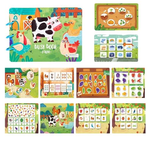 Mon Premier Livre Occupé Montessori Pour Enfants, Pâte, Livre Silencieux, Jouet Pour Enfants, Jeu De Puzzle Assressenti, Nombres D'animaux, Cadeaux Pour Enfants-Underwater World-Farm 862