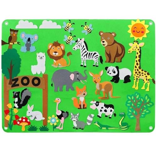 Ensemble De Planche En Feutre Montessori, Animaux De Ferme Océanique, Famille Interactive, Éducation Alth, Apprentissage Précoce Des Tout-Petits, Jouets Pour Tout-Petits-Underwater World-Zoo