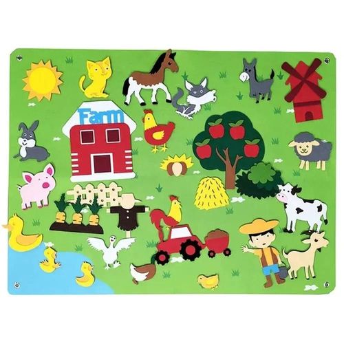 Ensemble De Planche En Feutre Montessori, Animaux De Ferme Océanique, Famille Interactive, Éducation Alth, Apprentissage Précoce Des Tout-Petits, Jouets Pour Tout-Petits-Underwater World-Farm