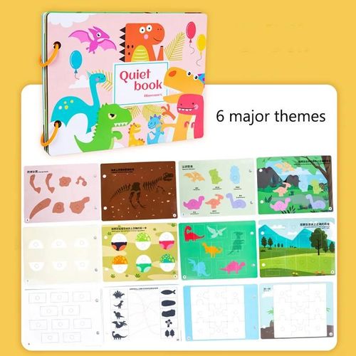 Mon Premier Livre Occupé Montessori Pour Enfants, Pâte, Livre Silencieux, Jouet Pour Enfants, Jeu De Puzzle Assressenti, Nombres D'animaux, Cadeaux Pour Enfants-Underwater World-Dinosaur 890