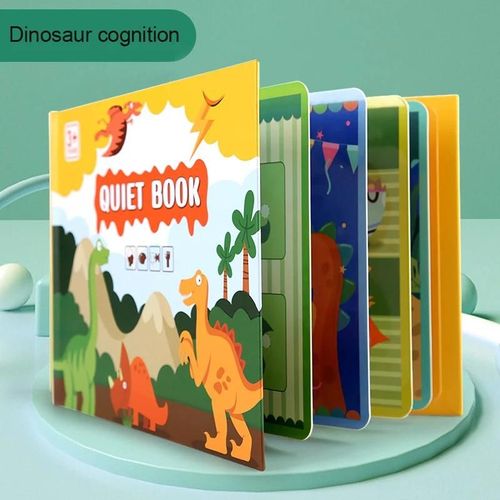 Mon Premier Livre Occupé Montessori Pour Enfants, Pâte, Livre Silencieux, Jouet Pour Enfants, Jeu De Puzzle Assressenti, Nombres D'animaux, Cadeaux Pour Enfants-Underwater World-Dinosaur A 858