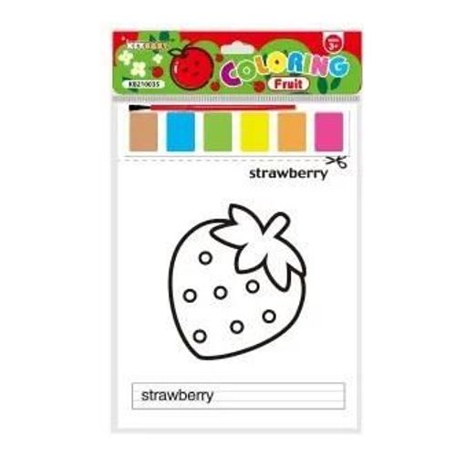 Papier D'interconnexion Montessori Avec Jouets De Peinture Pour Enfants, Nettoyage De Coloration Portable, Jouet Éducatif De Peinture À La Gouache, 8 Pages Par Ensemble-Underwater World-Fruit