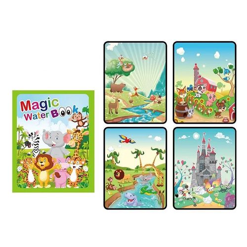 Livre De Coloriage À L'eau Réutilisable Pour Enfants, Livre De Dessin Magique Pour Tout-Petits, Livre De Peinture Montessori Dos, Jouets D'apprentissage Pour Enfants-Underwater World-Animal World